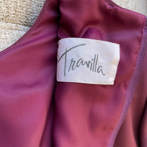 EUC Beautiful Ruffled Travilla Cocktail Dress - Picture 4 of 12